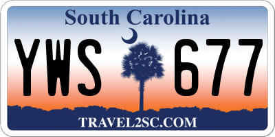 SC license plate YWS677