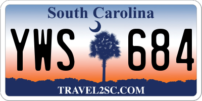 SC license plate YWS684