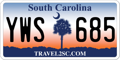 SC license plate YWS685