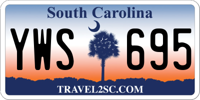 SC license plate YWS695