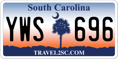 SC license plate YWS696