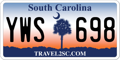 SC license plate YWS698