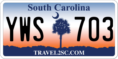 SC license plate YWS703