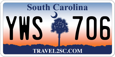 SC license plate YWS706