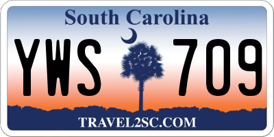 SC license plate YWS709