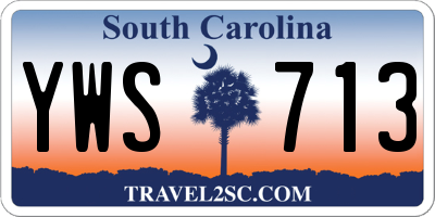 SC license plate YWS713