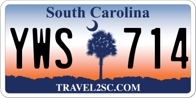 SC license plate YWS714