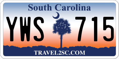 SC license plate YWS715