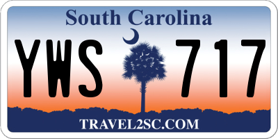 SC license plate YWS717