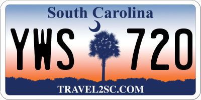 SC license plate YWS720