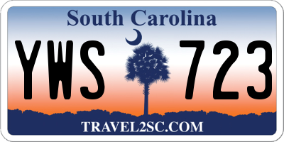 SC license plate YWS723