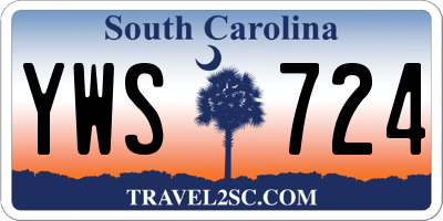 SC license plate YWS724