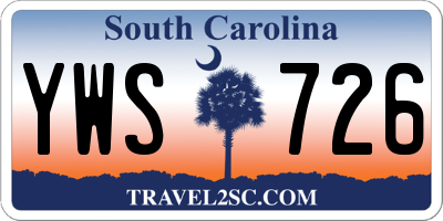 SC license plate YWS726
