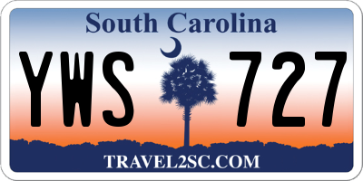 SC license plate YWS727