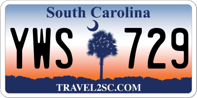 SC license plate YWS729