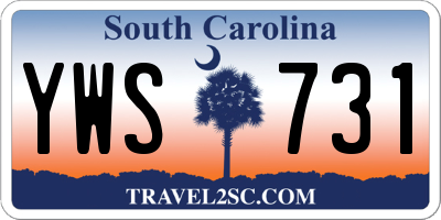 SC license plate YWS731