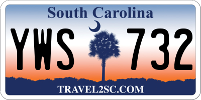 SC license plate YWS732