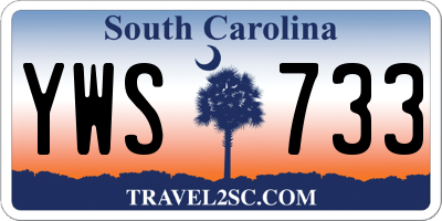 SC license plate YWS733