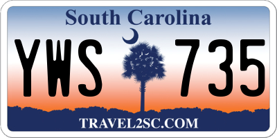 SC license plate YWS735
