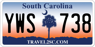 SC license plate YWS738