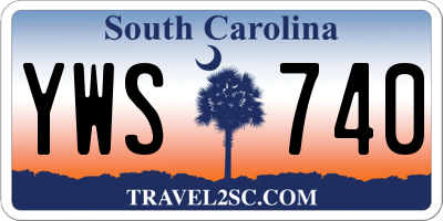 SC license plate YWS740