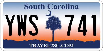SC license plate YWS741