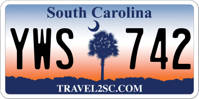SC license plate YWS742