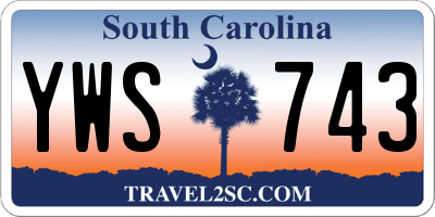 SC license plate YWS743