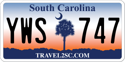 SC license plate YWS747