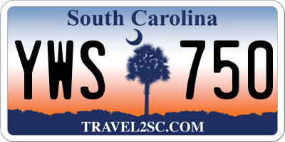 SC license plate YWS750