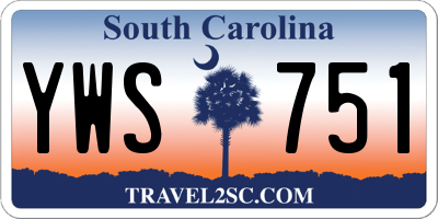 SC license plate YWS751