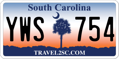 SC license plate YWS754