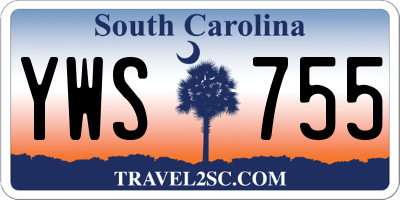SC license plate YWS755