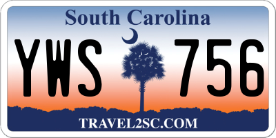 SC license plate YWS756
