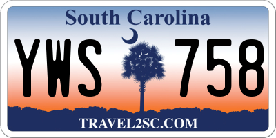 SC license plate YWS758