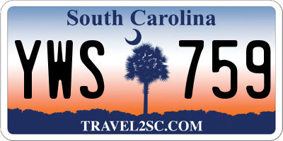 SC license plate YWS759
