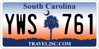 SC license plate YWS761
