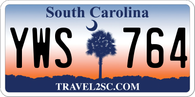SC license plate YWS764