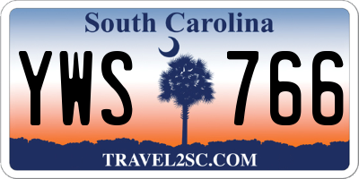 SC license plate YWS766