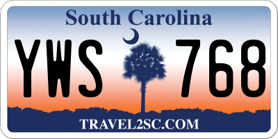 SC license plate YWS768
