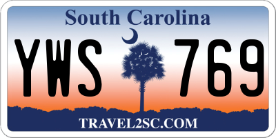 SC license plate YWS769