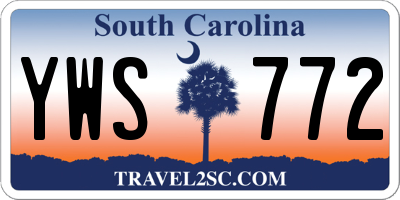 SC license plate YWS772