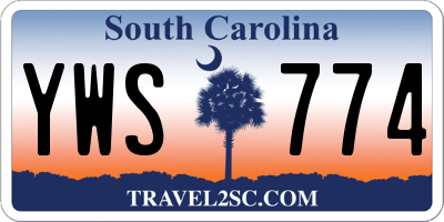 SC license plate YWS774