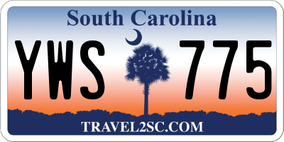 SC license plate YWS775