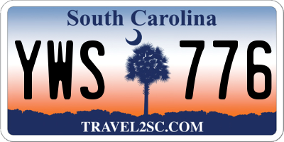 SC license plate YWS776