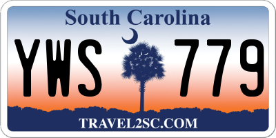 SC license plate YWS779