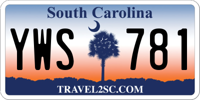 SC license plate YWS781