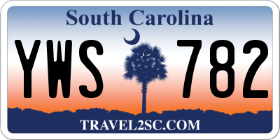 SC license plate YWS782