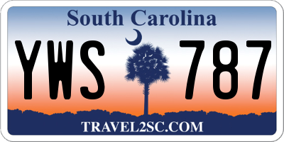 SC license plate YWS787