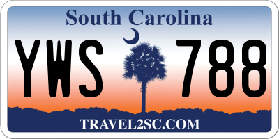 SC license plate YWS788